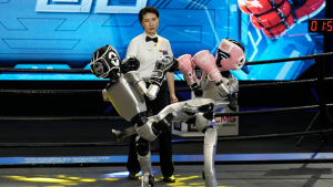“尊龙学问” ：宇树 G1 人形机器人格斗大赛
