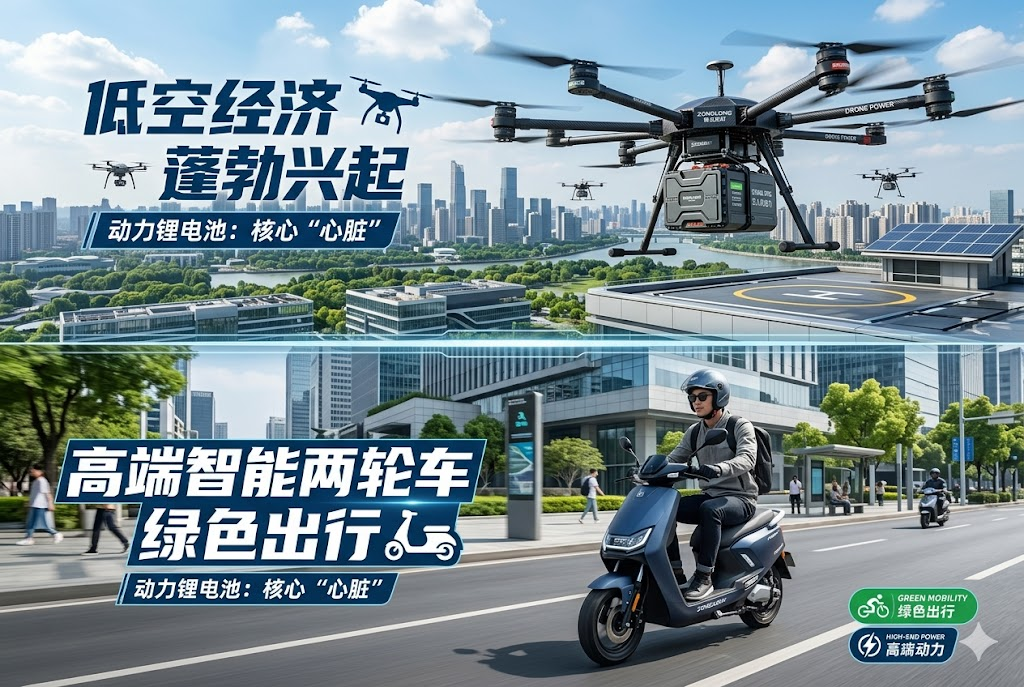 工业无人机锂电技术领跑，两轮出行动力标杆：尊龙凯时双赛道登顶